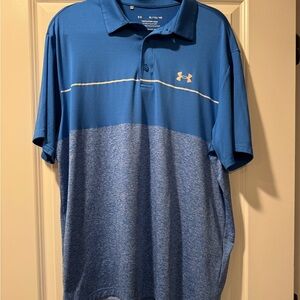 Under Armour Men's Two-Tone Blue Polo Shirt